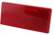 Odblask Prostokątny Przyklejany Czerwony, 105 X 24 Mm