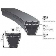 Pas Klinowy H25 Optibelt, H25 X 16 X 1731 Mm